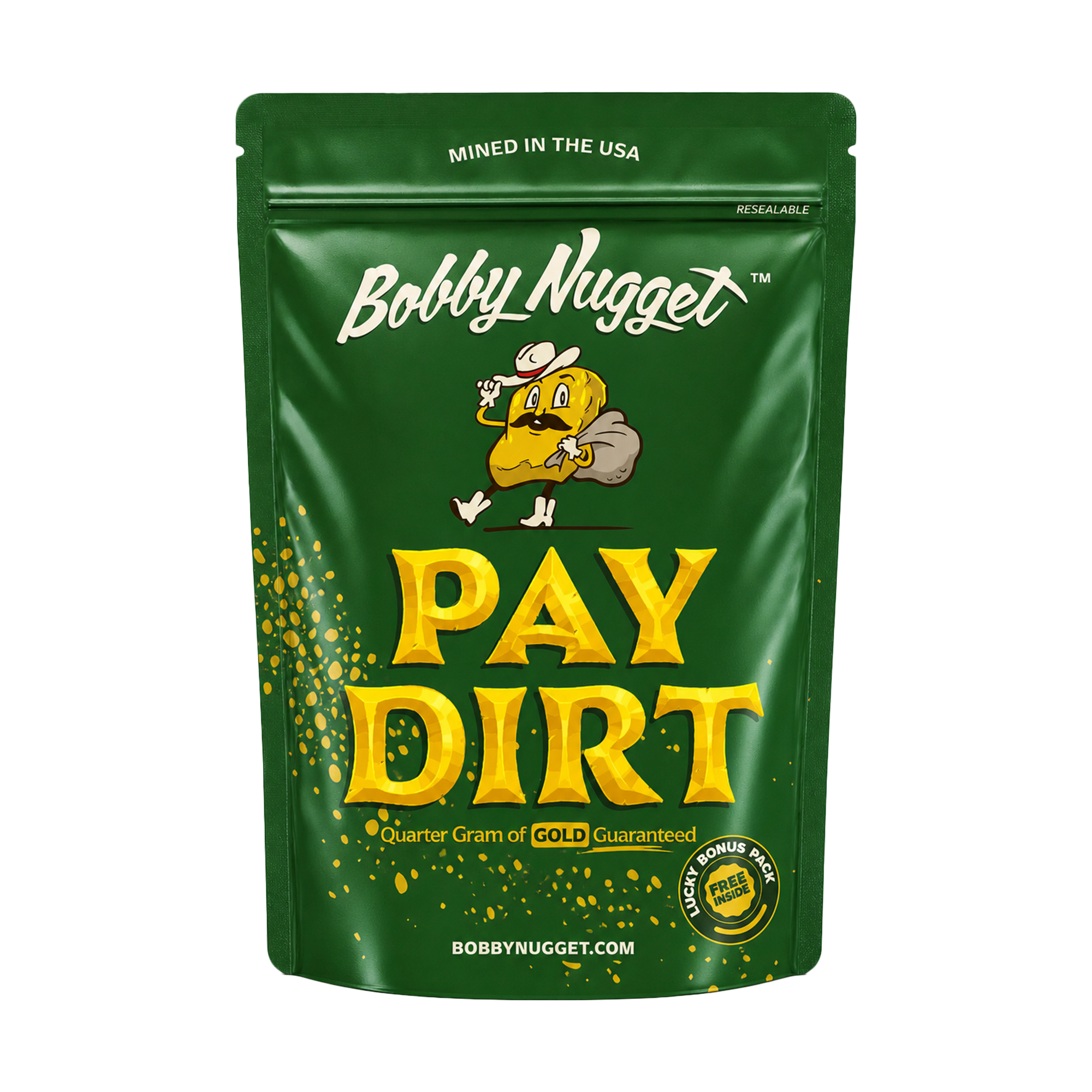 1/4 Gram Gold Pay Dirt Bag | USA Trusted Supplier Bobby Nugget