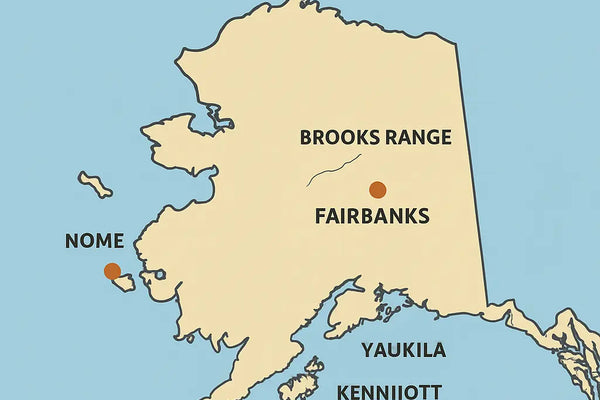 Alaska Gold Mining areas