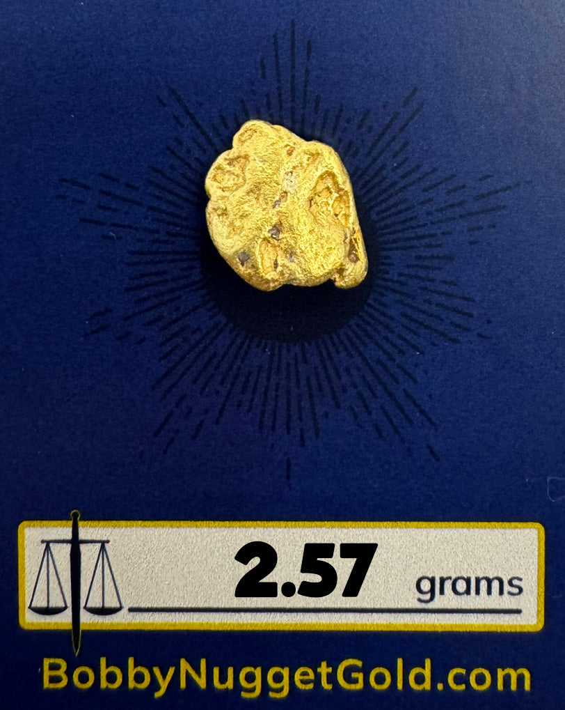 2.57 large gold nugget for sale from Bobby Nugget Gold 