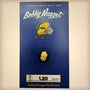 Bobby Nugget gold nugget packaging with cartoon character and gold nugget on a blue background