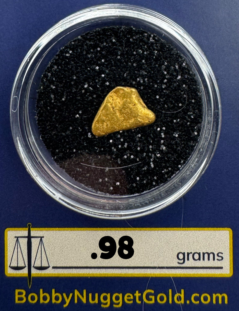Raw Gold Nuggets for sale | California Gold Nugget .98 grams + Lucky Bonus Bag | #0259