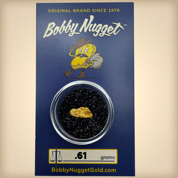 Raw Gold Nuggets for sale | California Gold Nugget .61 grams + Lucky Bonus Bag | #0268