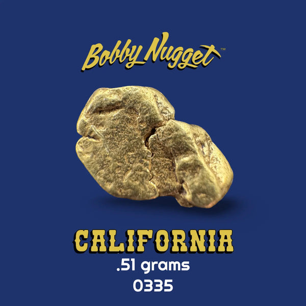 Gold Nugget for sale | California Gold Nugget  .51 grams + Lucky Bonus Bag | #0335 Bobby Nugget Gold