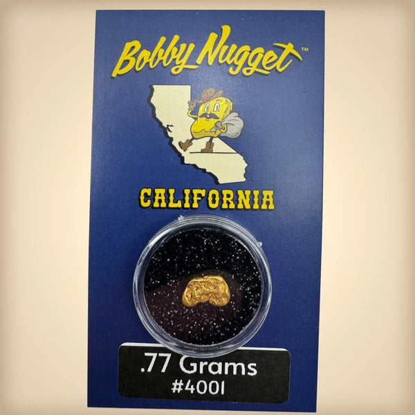 California Gold Nuggets for Sale .77 grams – Natural Placer Gold | Free Shipping + Lucky Bonus Bag