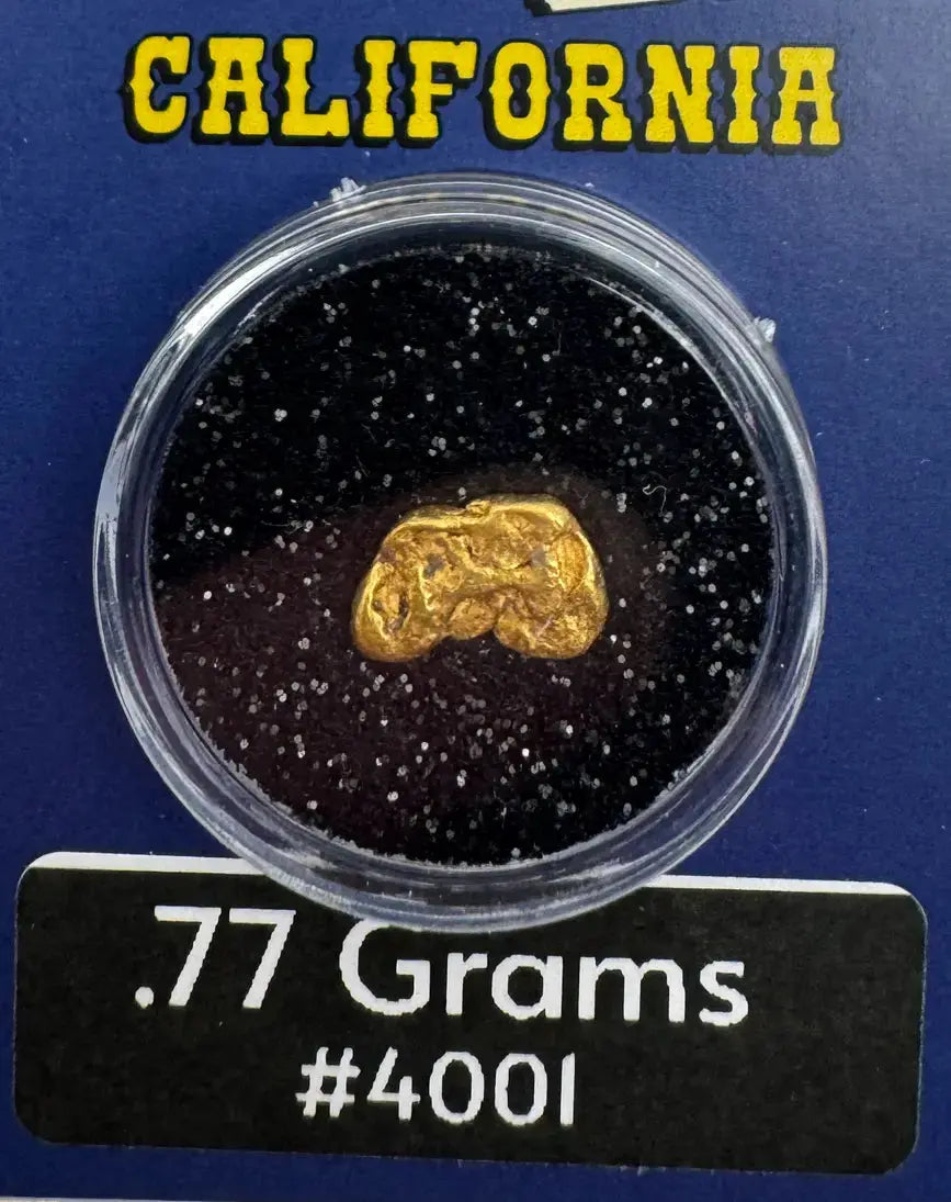 California Gold Nuggets for Sale .77 grams – Natural Placer Gold | Free Shipping + Lucky Bonus Bag Bobby Nugget Gold