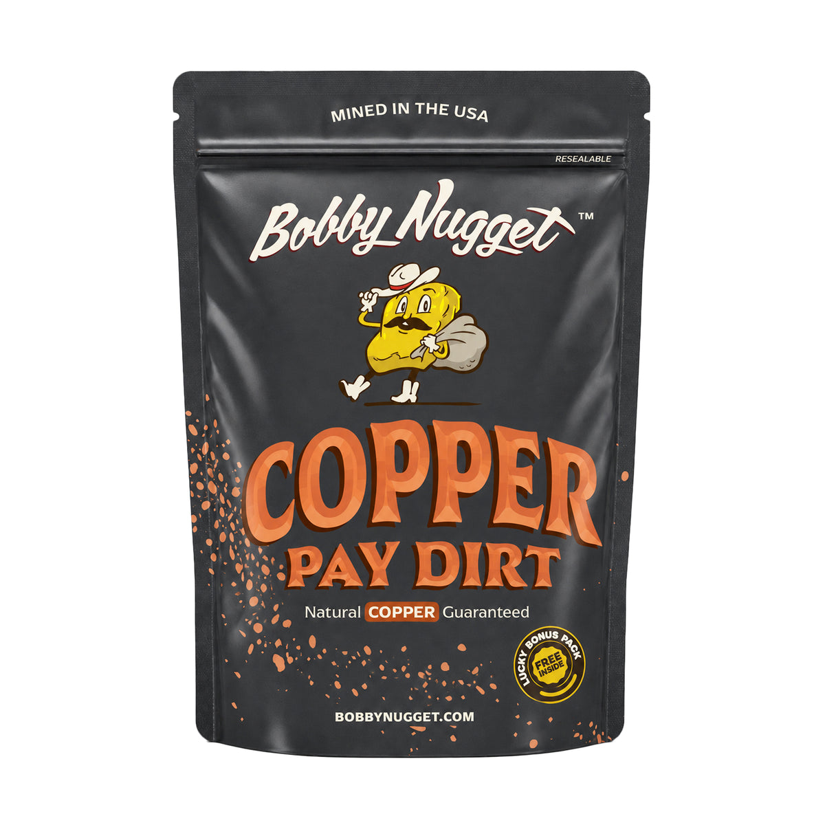 Natural Copper Paydirt – Real Copper Flakes 15 grams guaranteed + Lucky Bonus Bag Bobby Nugget Gold