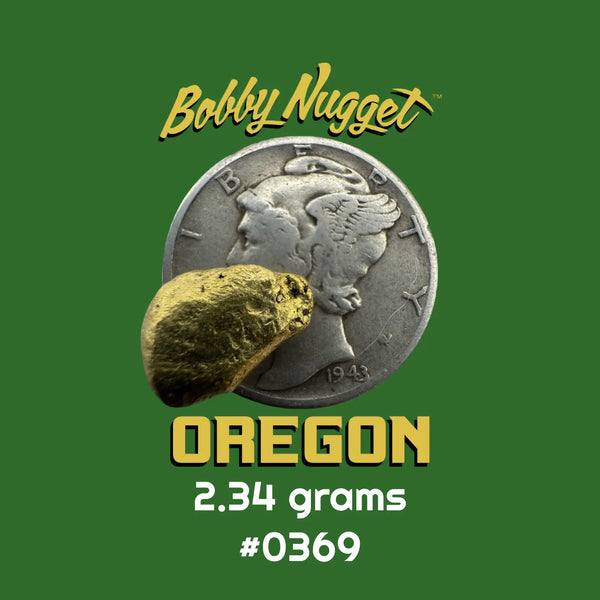 Large Gold Nuggets for sale | Oregon Gold Nugget 2.34 grams + Lucky Bonus Bag | #0369 Bobby Nugget Gold