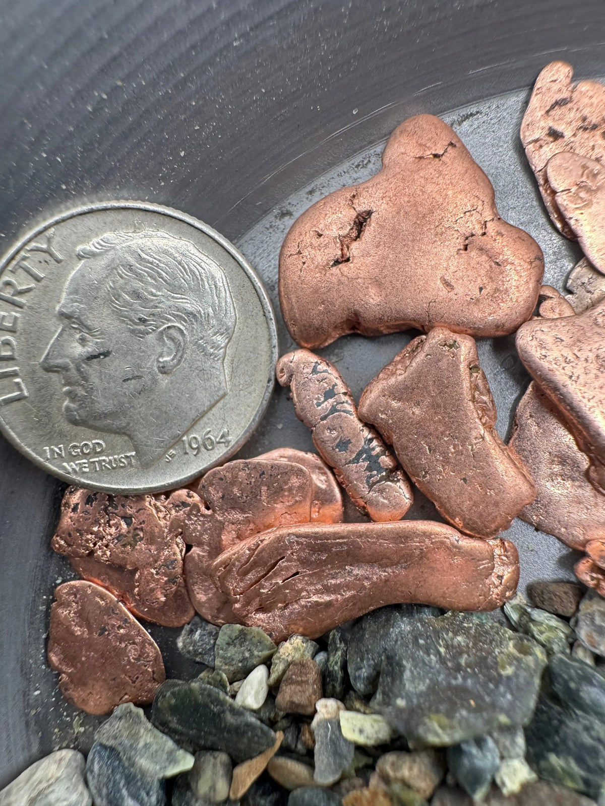 Natural Copper Paydirt – Real Copper Flakes 15 grams guaranteed + Lucky Bonus Bag Bobby Nugget Gold