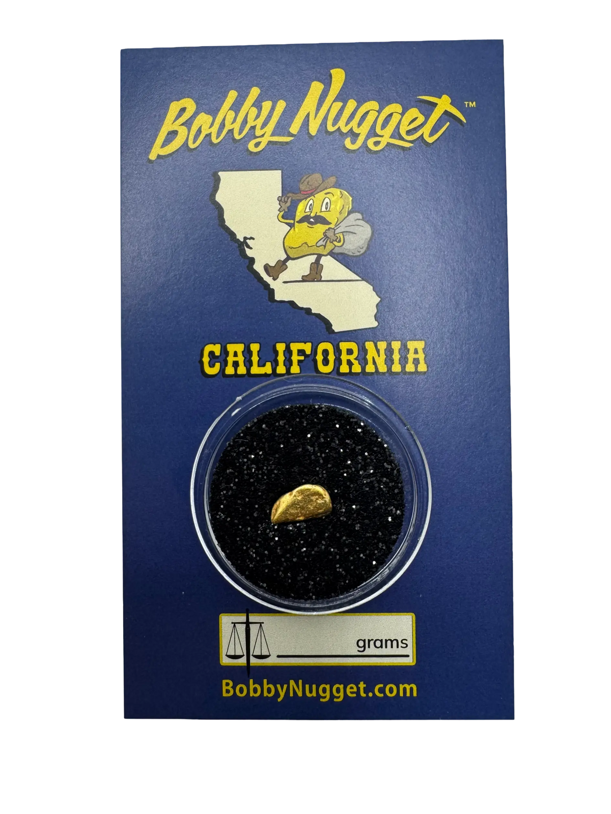 Authentic California Gold Nugget .71 grams + Lucky Bonus bag inside Bobby Nugget Gold