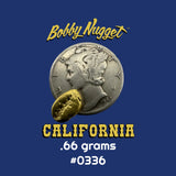 Gold Nugget for sale | California Gold Nugget  .66 grams + Lucky Bonus Bag | #0336 Bobby Nugget Gold