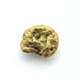 Rough California gold nugget glistening with natural rugged charm on a white background  