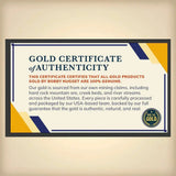 authentic gold certificate