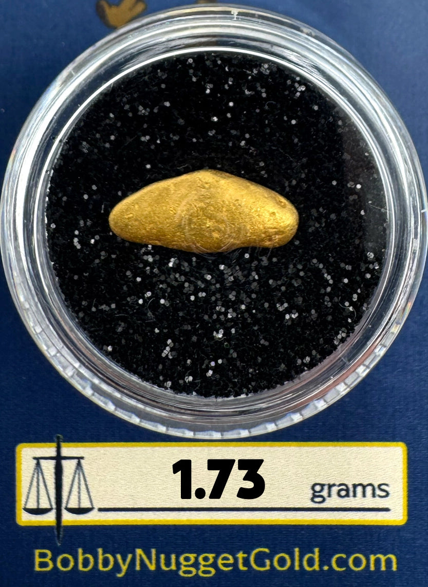 Gold Nugget for sale | California Gold Nugget  1.73 grams + Lucky Bonus Bag | #0228