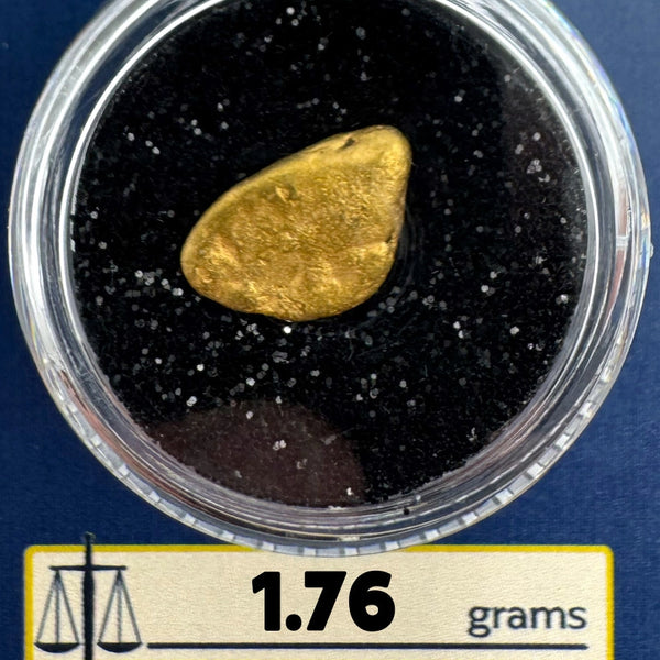 Gold Nuggets metal detecting | California Gold Nugget 1.76 grams + Lucky Bonus Bag | #0226