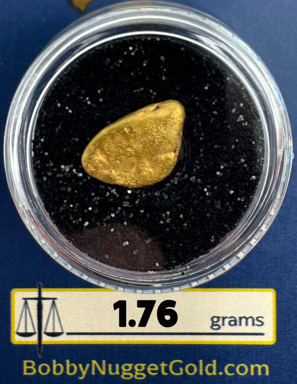 Gold Nuggets metal detecting | California Gold Nugget 1.76 grams + Lucky Bonus Bag | #0226