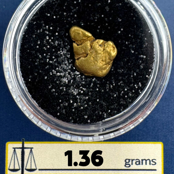 Gold Nugget for sale | California Gold Nugget  1.36 grams + Lucky Bonus Bag | #0227