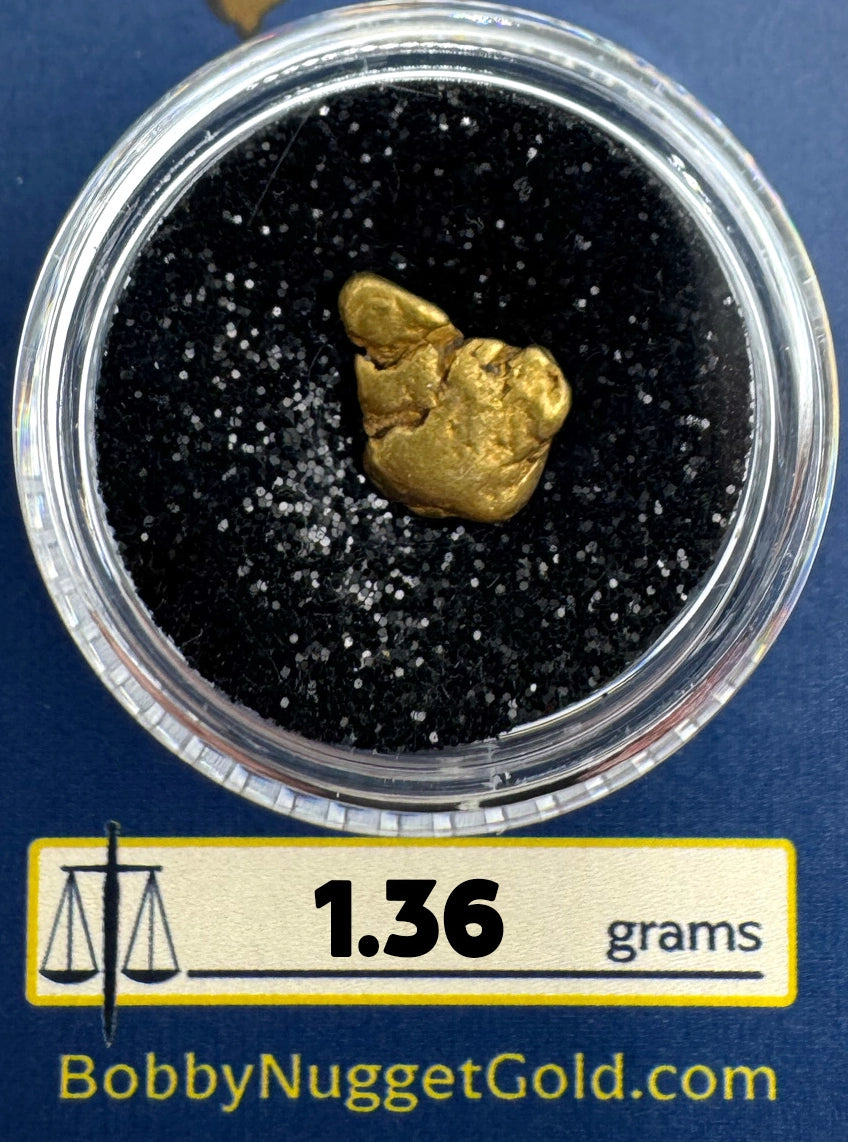Gold Nugget for sale | California Gold Nugget  1.36 grams + Lucky Bonus Bag | #0227