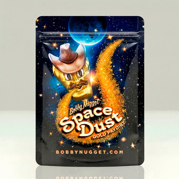 Gold Paydirt Space Dust! | .13 Guaranteed Gold | Space Dust Gold panning material by Bobby Nugget | + Lucky Bonus Bag
