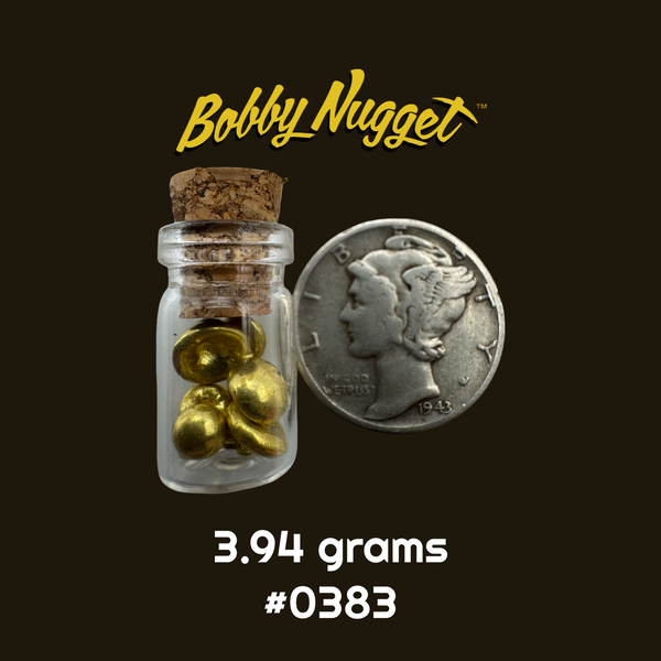 Hard Rock Gold Shot for Sale | 3.94 Grams Refined Natural Gold Shot + Lucky Bonus Bag | Bobby Nugget Gold #0383 Bobby Nugget Gold