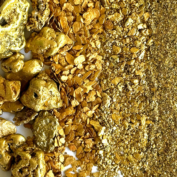 Gold Nuggets and gold flakes