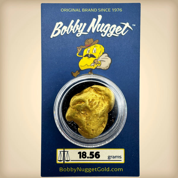 Large Gold Nugget for sale | California Large Gold Nugget 18.56 grams + Lucky Bonus Bag | #0221