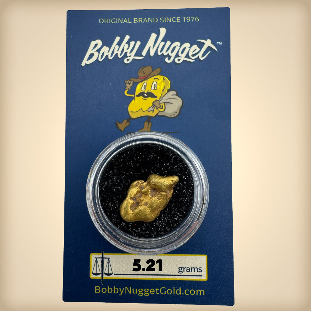 Natural Gold Nugget | Large California Gold Nugget for sale 5.21 grams + Lucky Bonus Bag | #1201