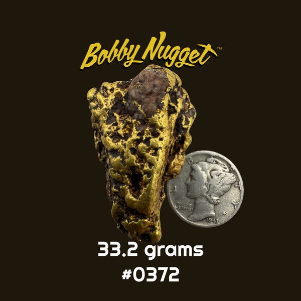Large Gold Nuggets for sale | Museum sized Gold Nugget 33.2 grams + Lucky Bonus Bag | #0372 Bobby Nugget Gold