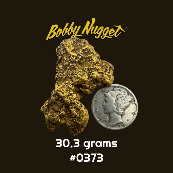 Large Gold Nuggets for sale | collector sized Gold Nugget 30.3 grams + Lucky Bonus Bag | #0373 Bobby Nugget Gold