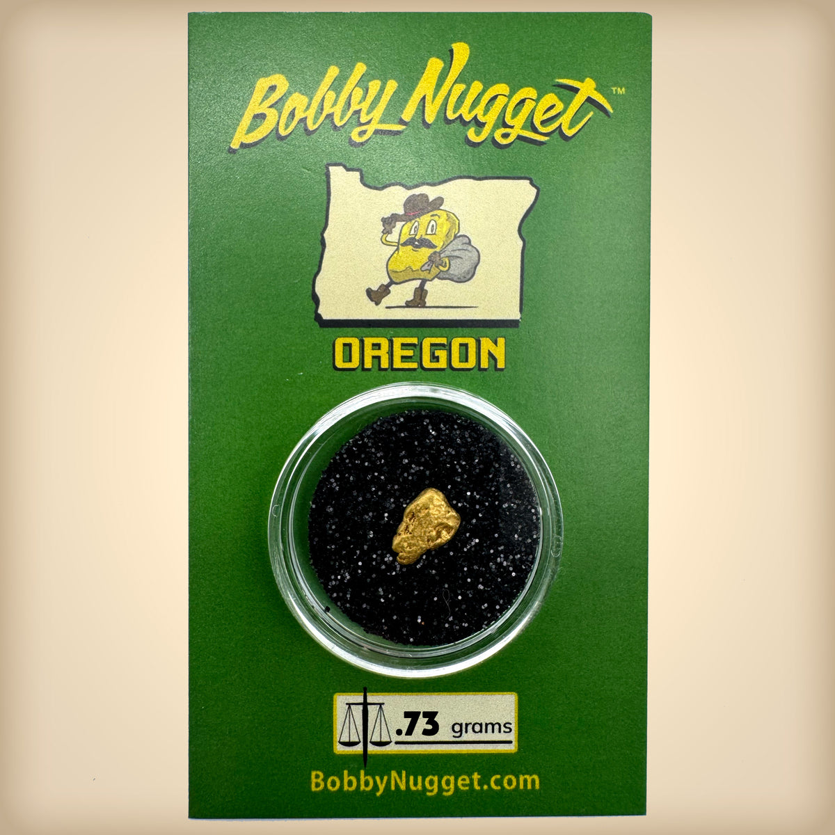 Oregon Gold Nugget for sale | Natural gold nugget .73 grams + Lucky Bonus Bag | #0278