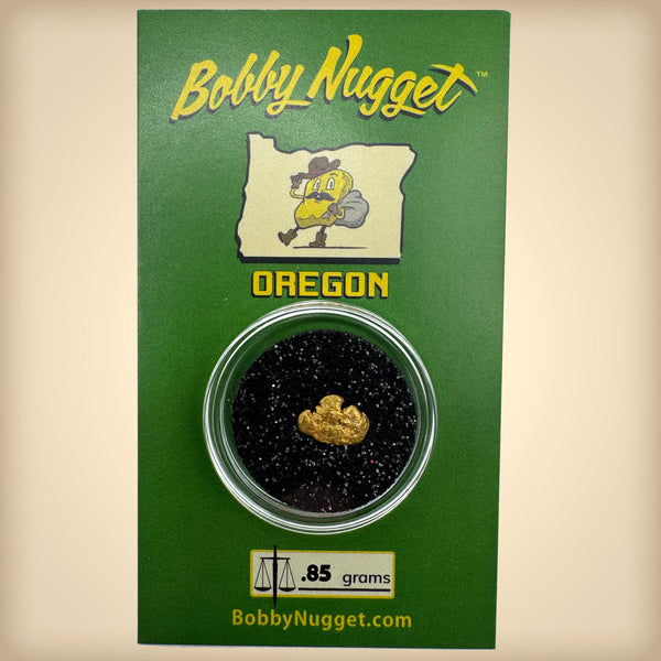 Oregon Gold Nugget for sale | Natural gold nugget .85 grams + Lucky Bonus Bag | #0279