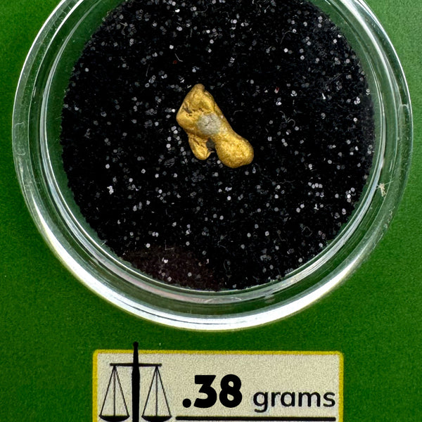 Oregon Gold Nugget for sale | Natural gold nugget .38 grams + Lucky Bonus Bag | #0277