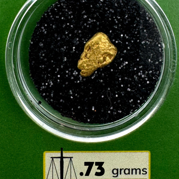 Oregon Gold Nugget for sale | Natural gold nugget .73 grams + Lucky Bonus Bag | #0278