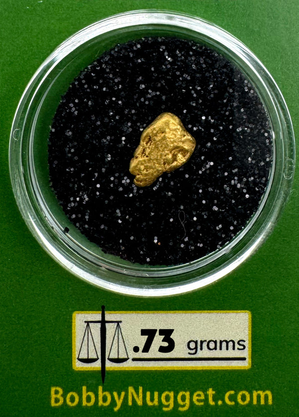 Oregon Gold Nugget for sale | Natural gold nugget .73 grams + Lucky Bonus Bag | #0278