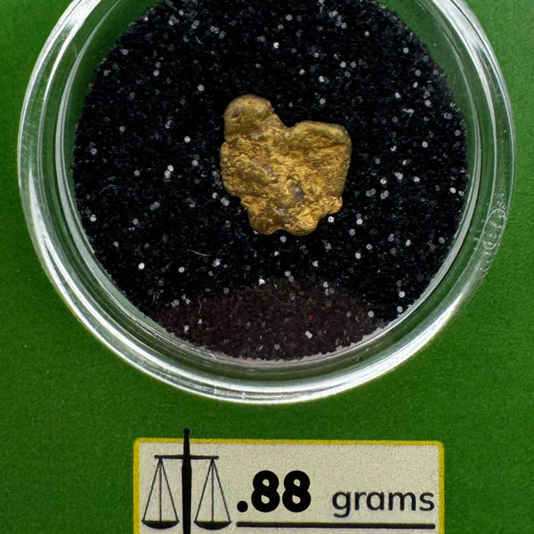 Oregon Gold Nugget for sale | Natural gold nugget .88 grams + Lucky Bonus Bag | #0282