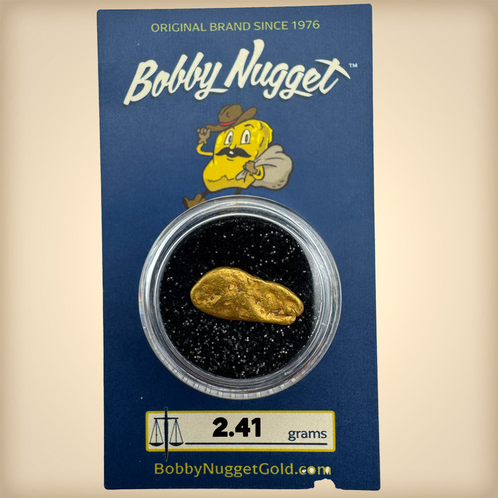 Raw Gold Nugget | Large California Gold Nugget for sale 2.41 grams + Lucky Bonus Bag | #1203