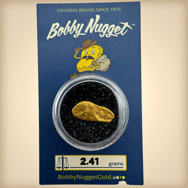 Raw Gold Nugget | Large California Gold Nugget for sale 2.41 grams + Lucky Bonus Bag | #1203