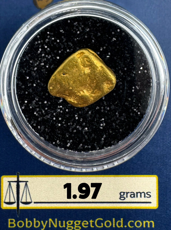 Buy Gold Nuggets for sale | California Gold Nugget 1.97 grams + Lucky Bonus Bag | #0225